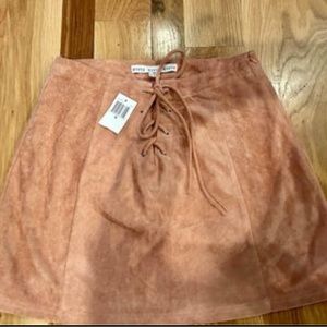 Suede skirt